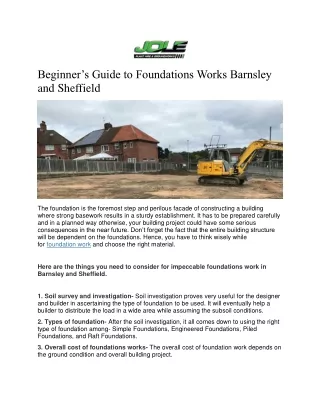 beginner s guide to foundations works barnsley