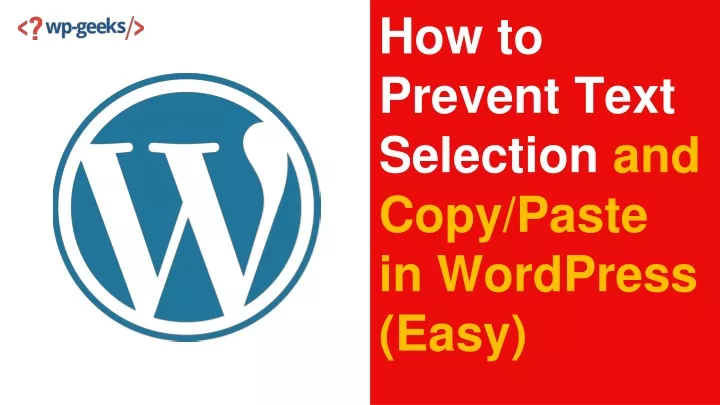 how to prevent text selection and copy paste