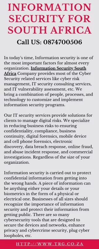 information security for south africa call
