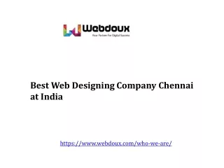 Best Web Designing Company Chennai at India