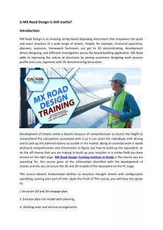 is mx road design is still useful