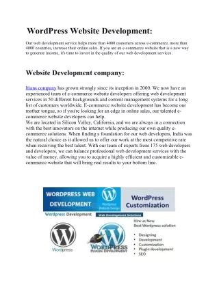 wordpress website development
