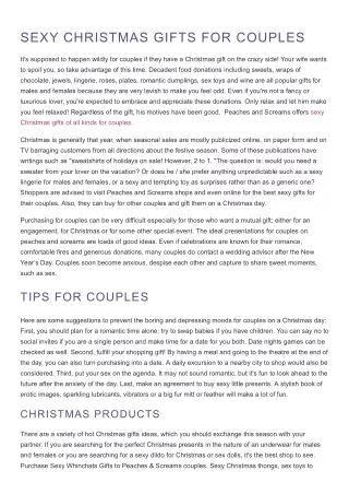 CHRISTMAS GIFTS FOR COUPLES