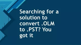 Searching for a solution to convert