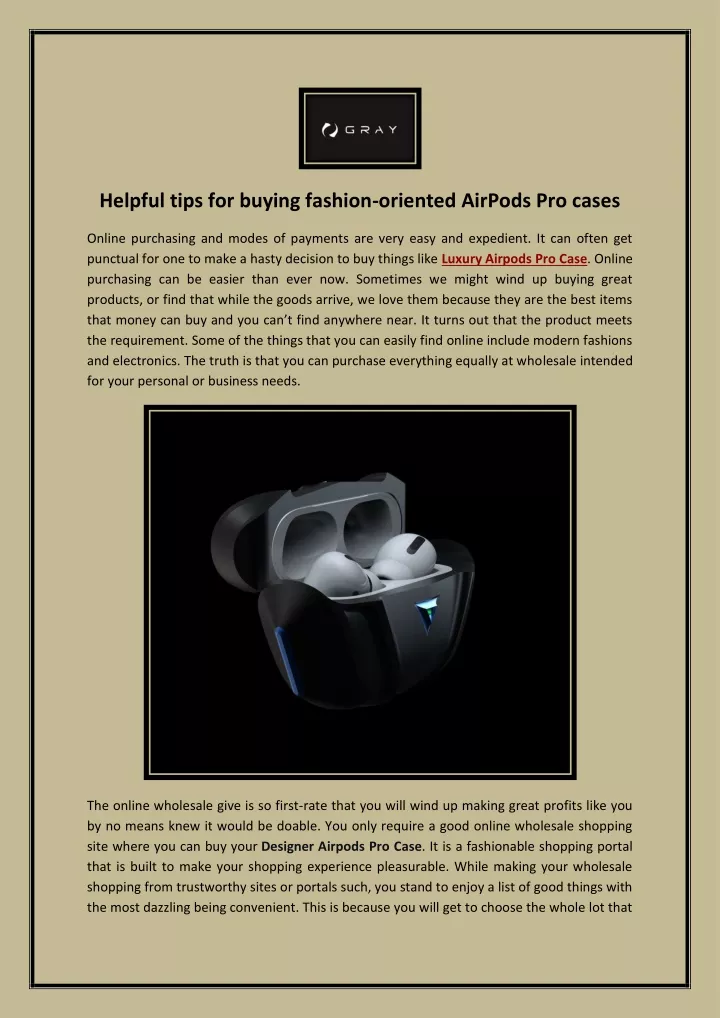 helpful tips for buying fashion oriented airpods