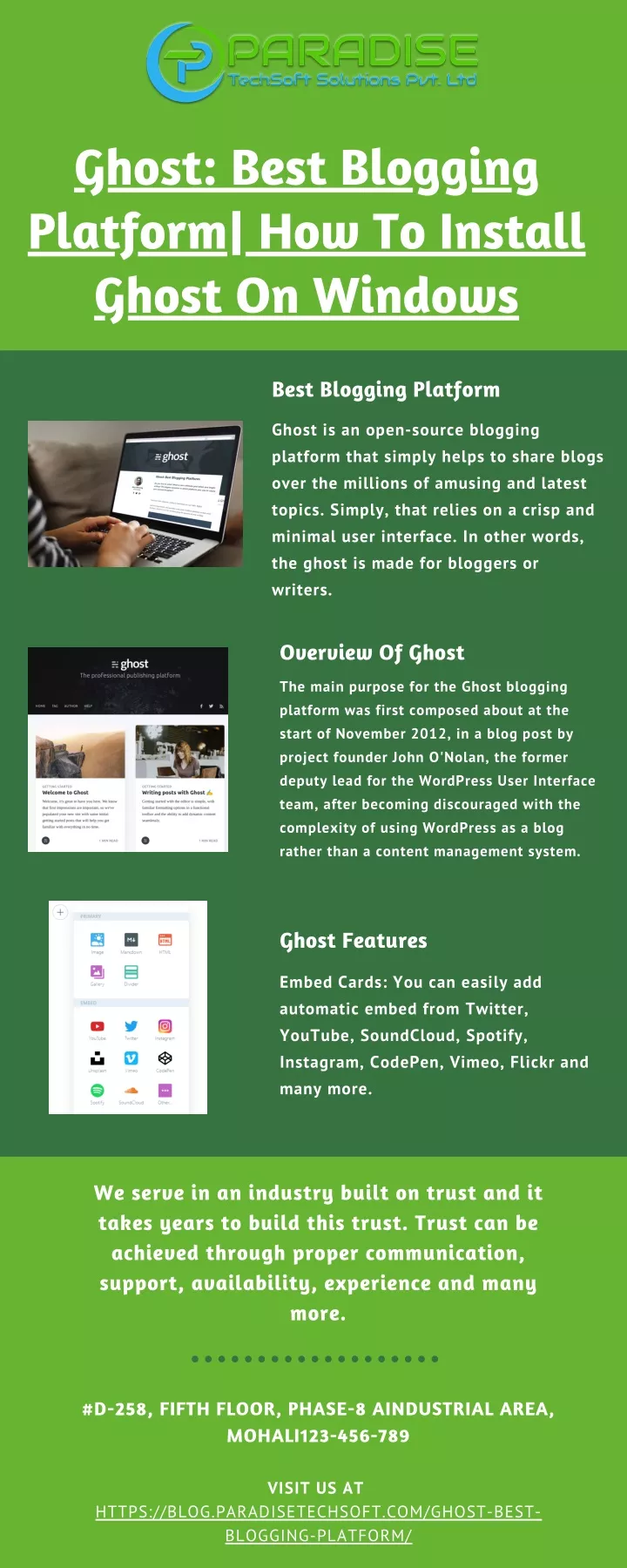 ghost best blogging platform how to install ghost