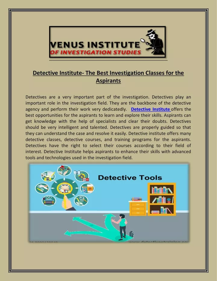 detective institute the best investigation