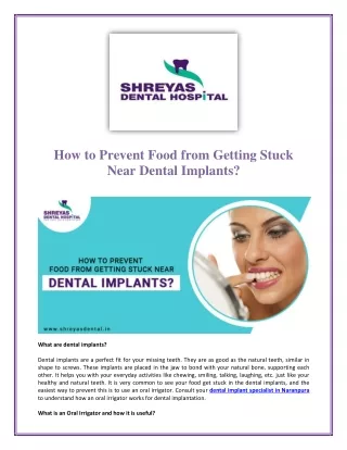 How to Prevent Food from Getting Stuck Near Dental Implants