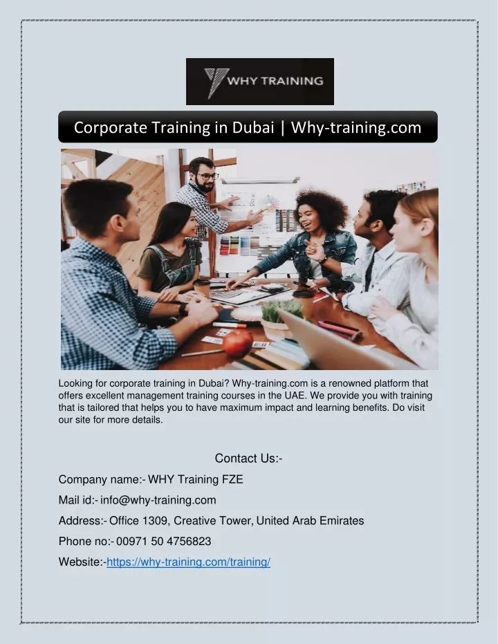 corporate training in dubai why training com
