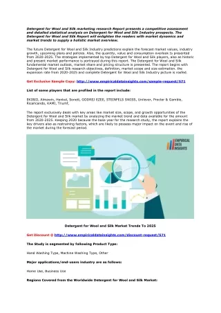 detergent for wool and silk marketing research