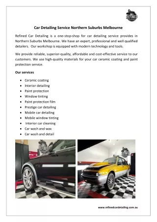 Car Detailing Service in Northern Suburbs Melbourne - Refined Car Detailing