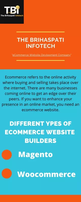 Different Types Of eCcommerce Website Builders.