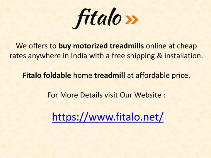 we offers to buy motorized treadmills online