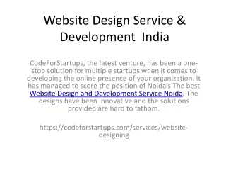 website design service development india
