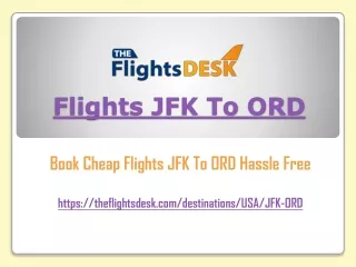 Flights JFK To ORD