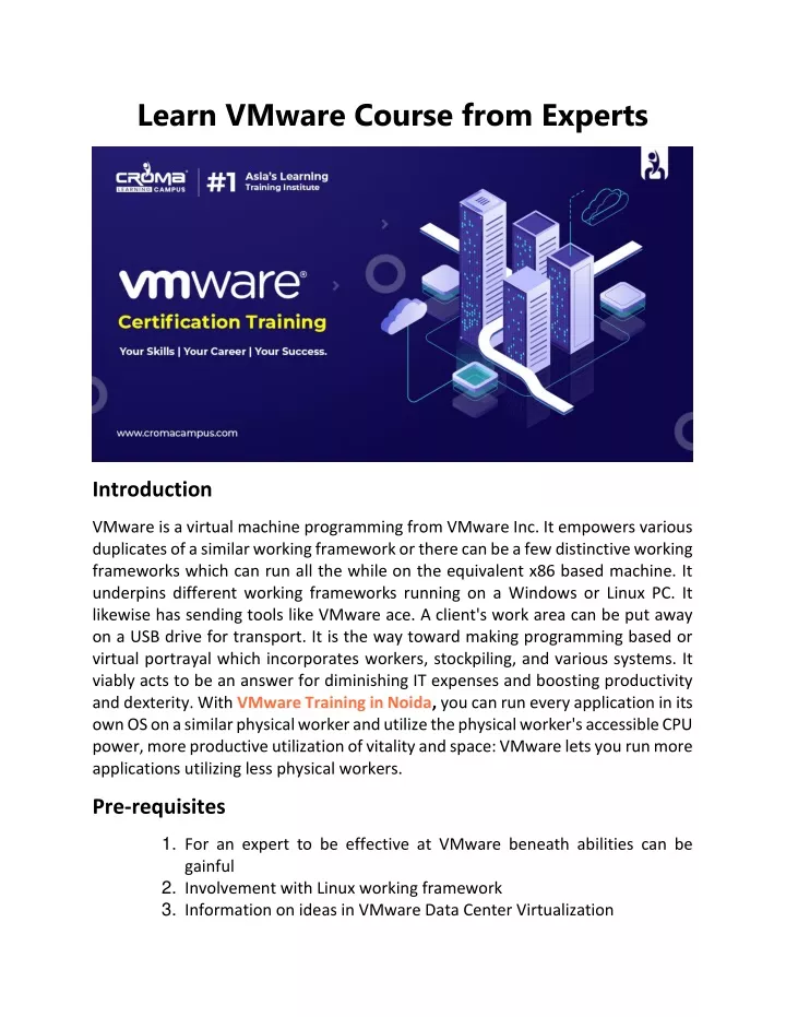 learn vmware course from experts