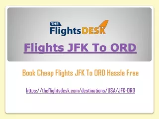 Flights JFK To ORD