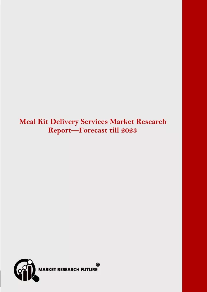 global meal kit delivery services market research