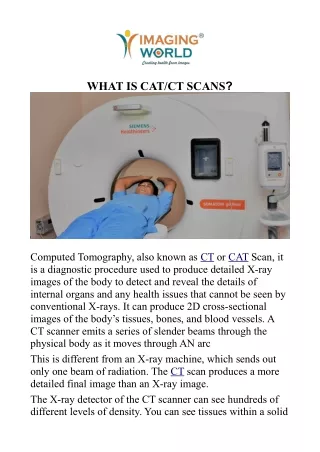 WHAT IS CT SCAN? - Imaging World Ahmedabad