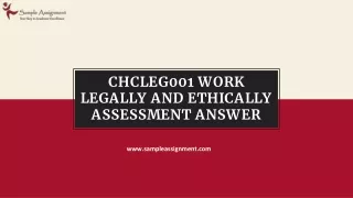 chcleg001 work legally and ethically assessment answer