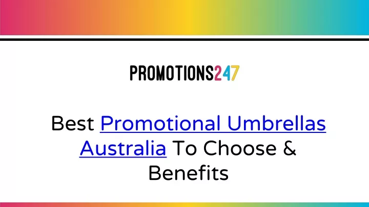best promotional umbrellas australia to choose
