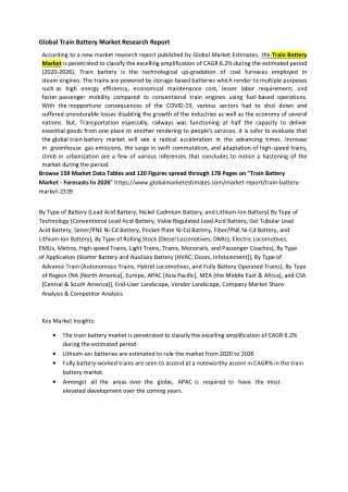 global train battery market research report