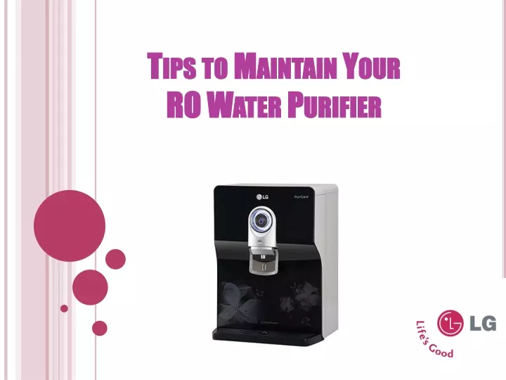 tips to maintain your ro water purifier