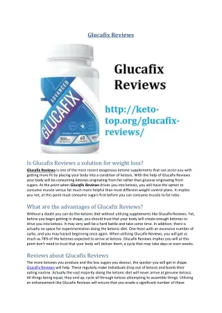 Glucafix Reviews