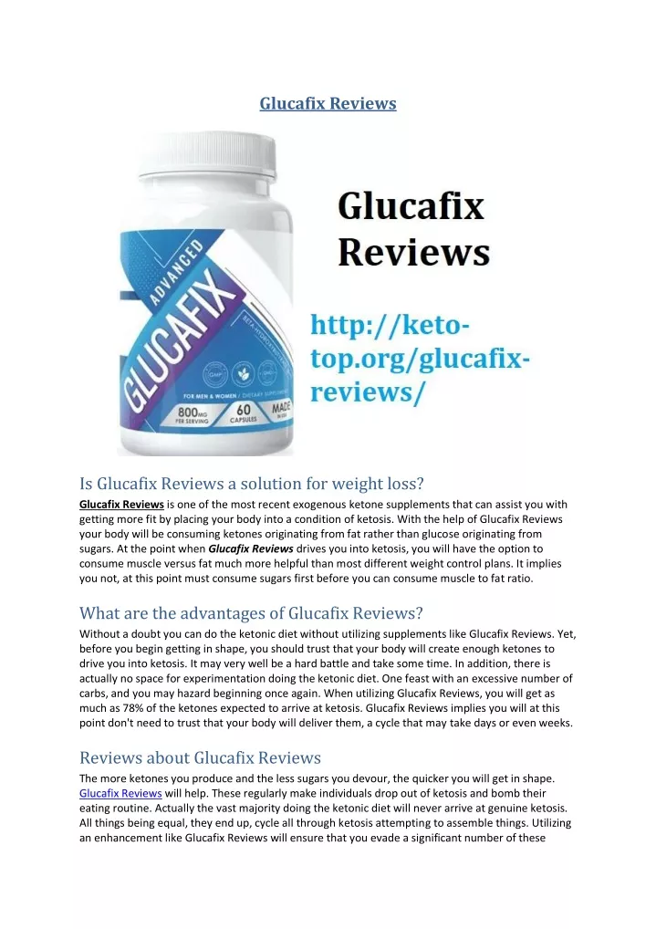 glucafix reviews