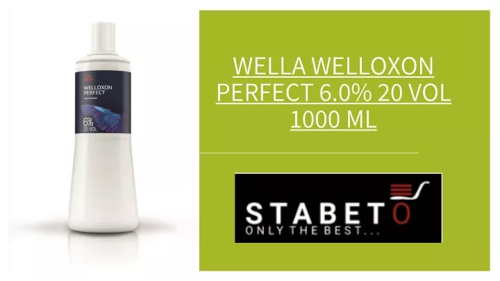 wella welloxon perfect 6 0 20 vol 1000 ml