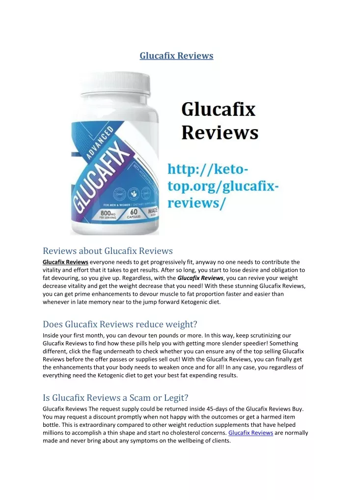 glucafix reviews