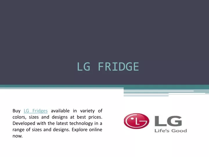 lg fridge