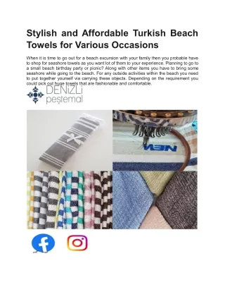 Turkish Beach Towel | Turkishbeachtowel.com