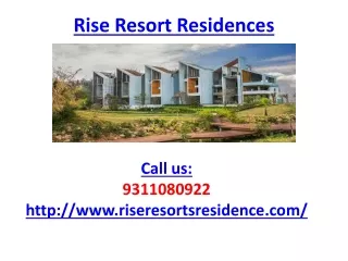 Rise Resort Residences luxurious project Greater Noida West