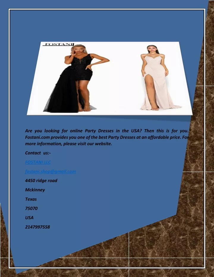 are you looking for online party dresses