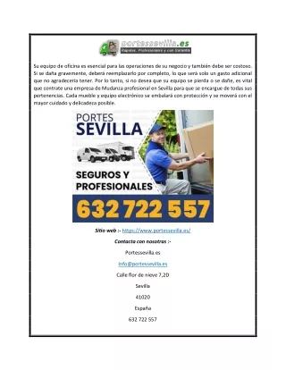 Empresa mudanzas Sevilla|Portessevilla.es