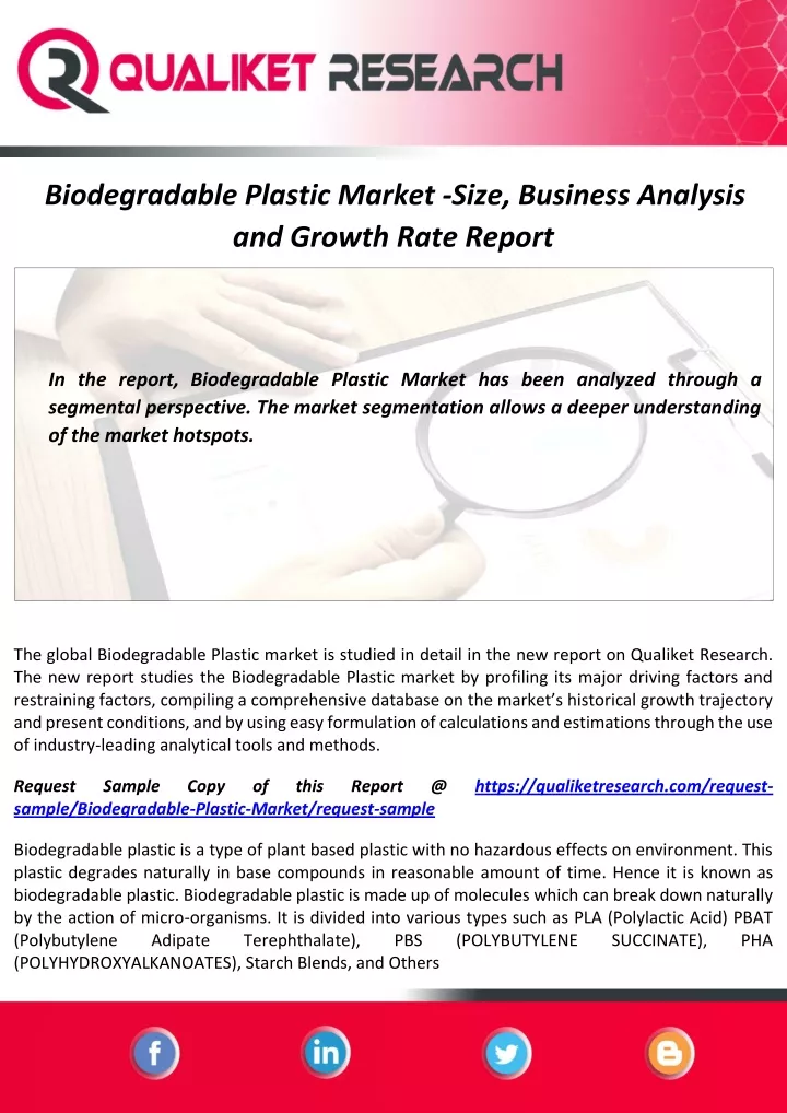 biodegradable plastic market size business