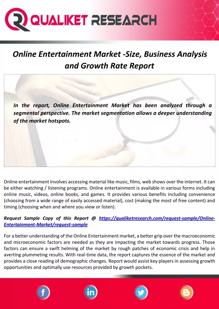 online entertainment market size business