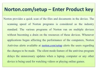 Norton.com/setup - Enter Activate Product Key