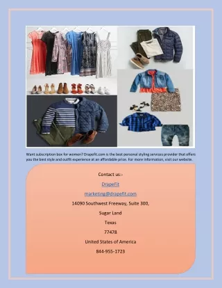 want subscription box for women drapefit