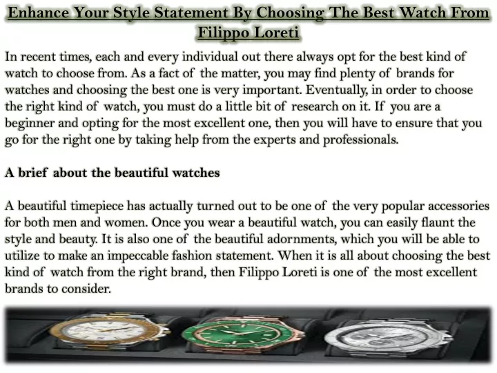 enhance your style statement by choosing the best