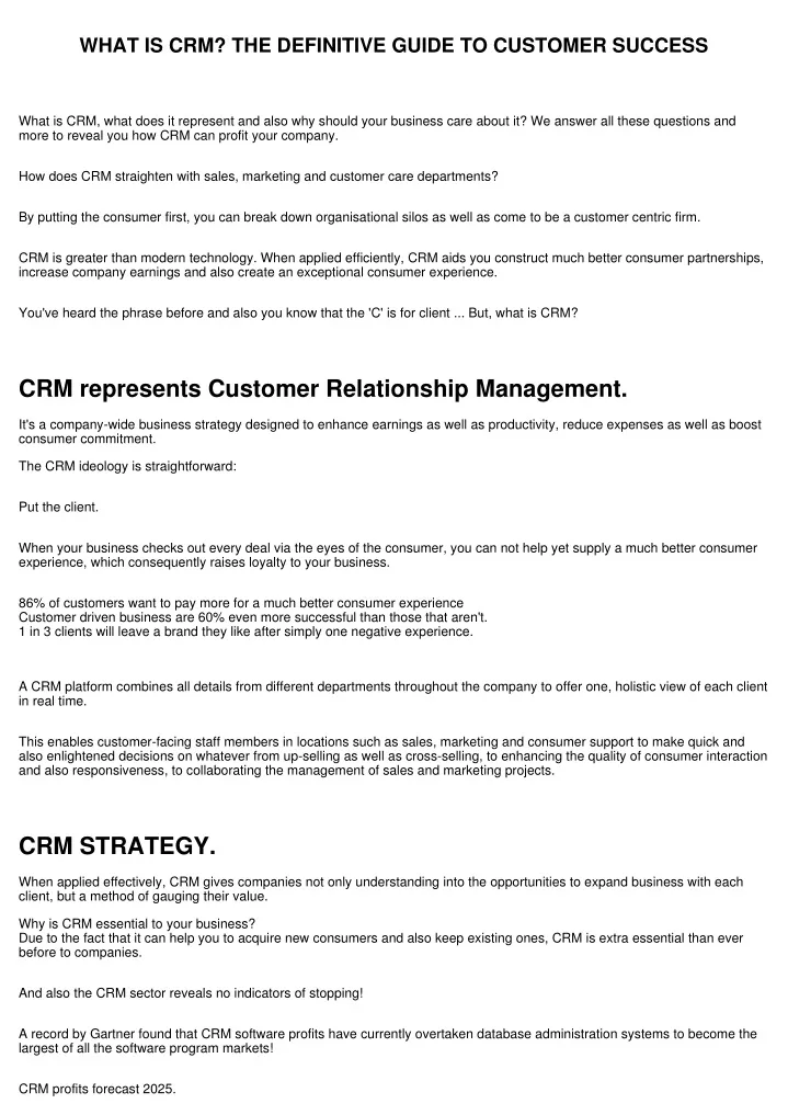 what is crm the definitive guide to customer