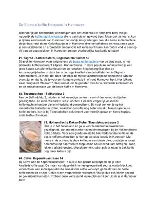 de 5 beste koffie hotspots in hannover wanneer
