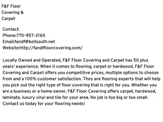 F&F Floor Covering & Carpet