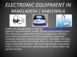 Electronic Equipment in Bangladesh