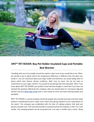HPZ™ PET ROVER: Buy Pet Holder Insulated Cups and Portable Bed Warmer