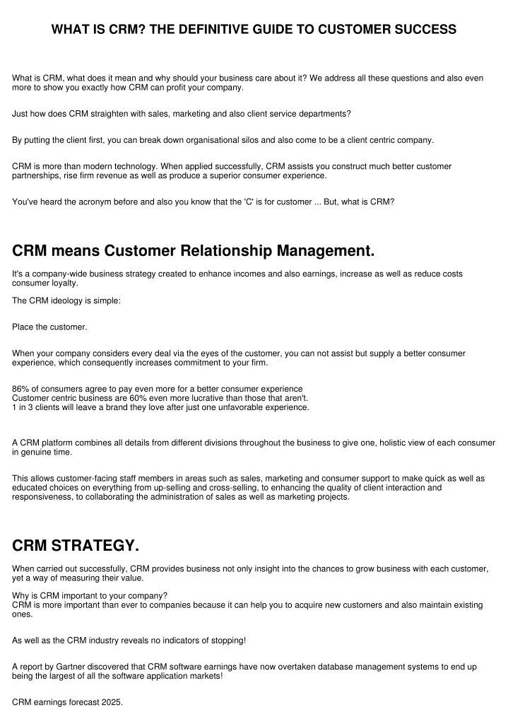 what is crm the definitive guide to customer