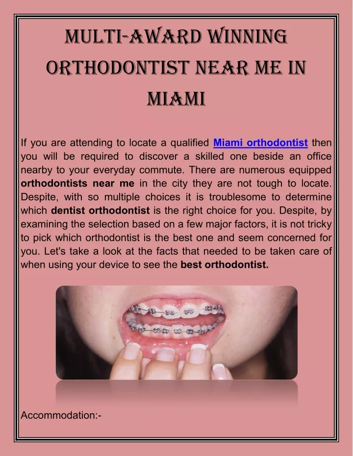 multi award winning orthodontist near me in miami