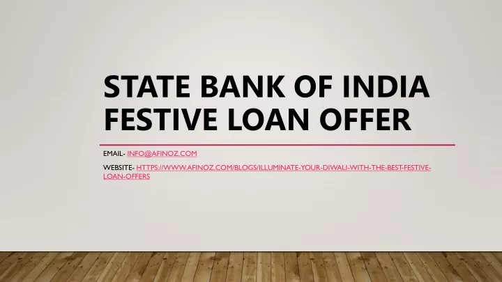 state bank of india festive loan offer