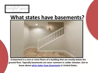 What states have basements